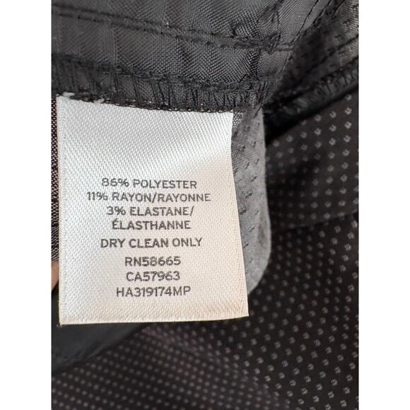 Halogen Black Polka Dot Business Pants Suit Sz 6P/8P Taylor Fit Interview Career - Picture 13 of 16